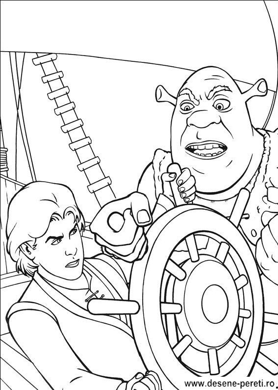 shrek desene colorat